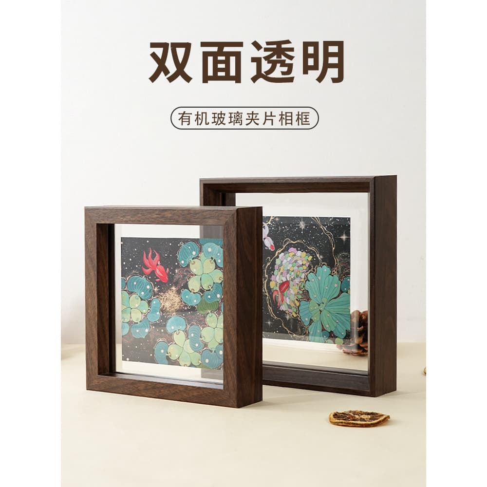 Moldura de foto transparente dupla face Moldura vazia a4 Mesa de balanço Moldura de montagem 27cm 6 amostras em relevo A