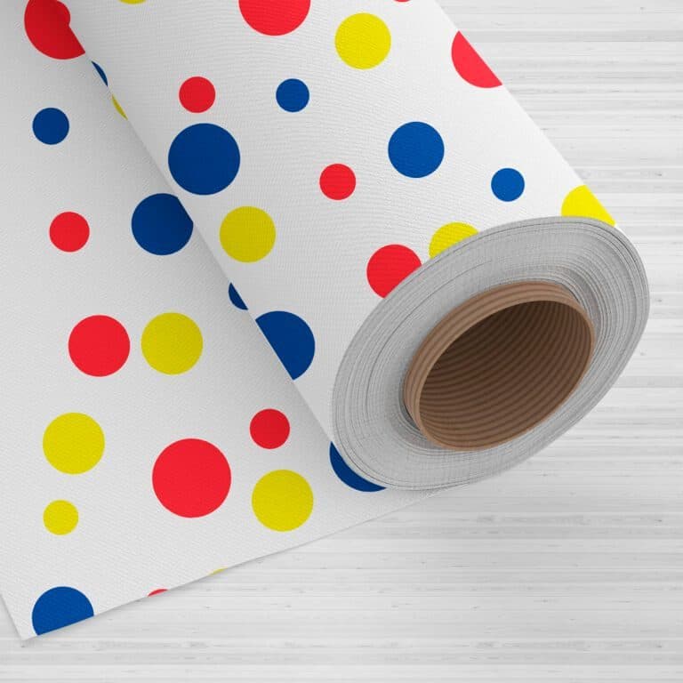 TNT Estampado Bolinhas Coloridas, Circo, perfeita para Decoração, Festa, Toalha de Mesa Painel Por Metro - 1,00m a 3,00m