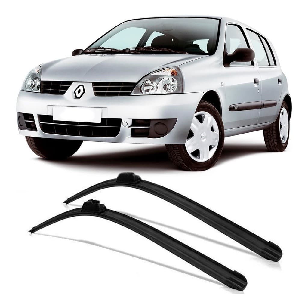 KIT PAR Palheta Limpador Parabrisa Silicone  PRONTA ENTREGA Renault Clio 1999 À 2013