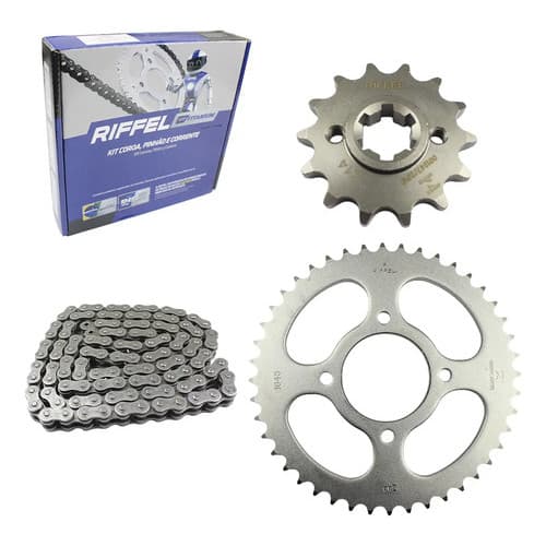 Kit Relação Transmissão Haojue Chopper Road 150 42x15 Cinza
