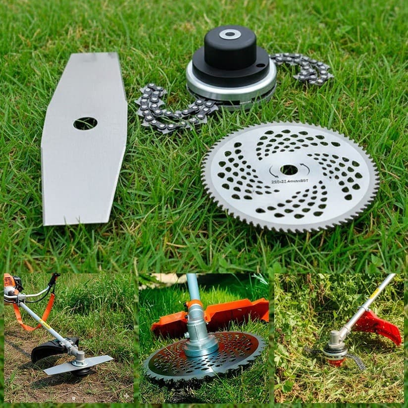 Kit Acessórios Lâminas Para Roçadeira Discos De Corte Trimmer Corrente Universal Ótima Qualidade