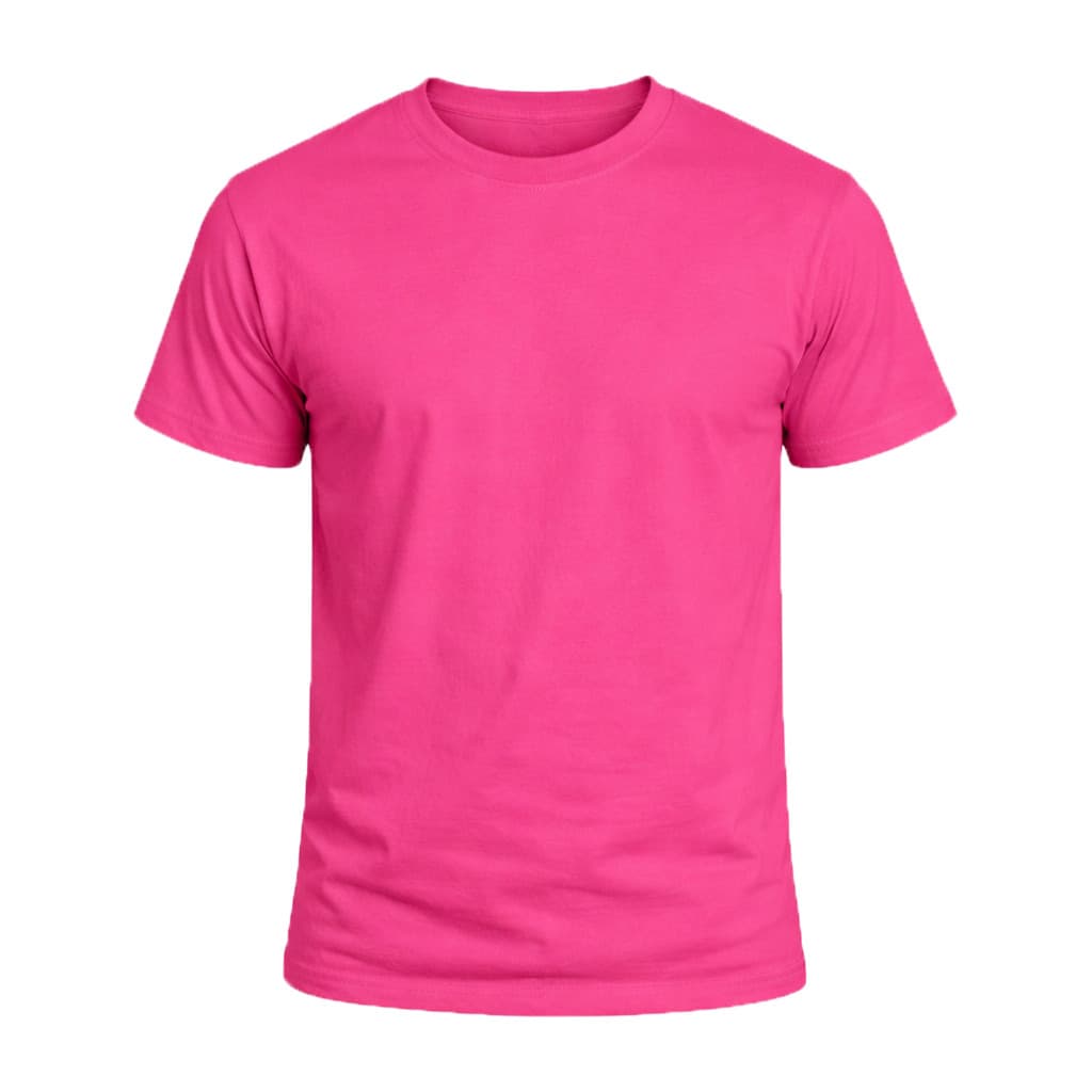 Camiseta Masculina Básica Algodão Confortável Casual Lisa Rosa