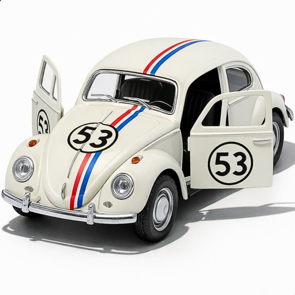 Mini Fusca Herbie Metal Fricção Portas Abrem