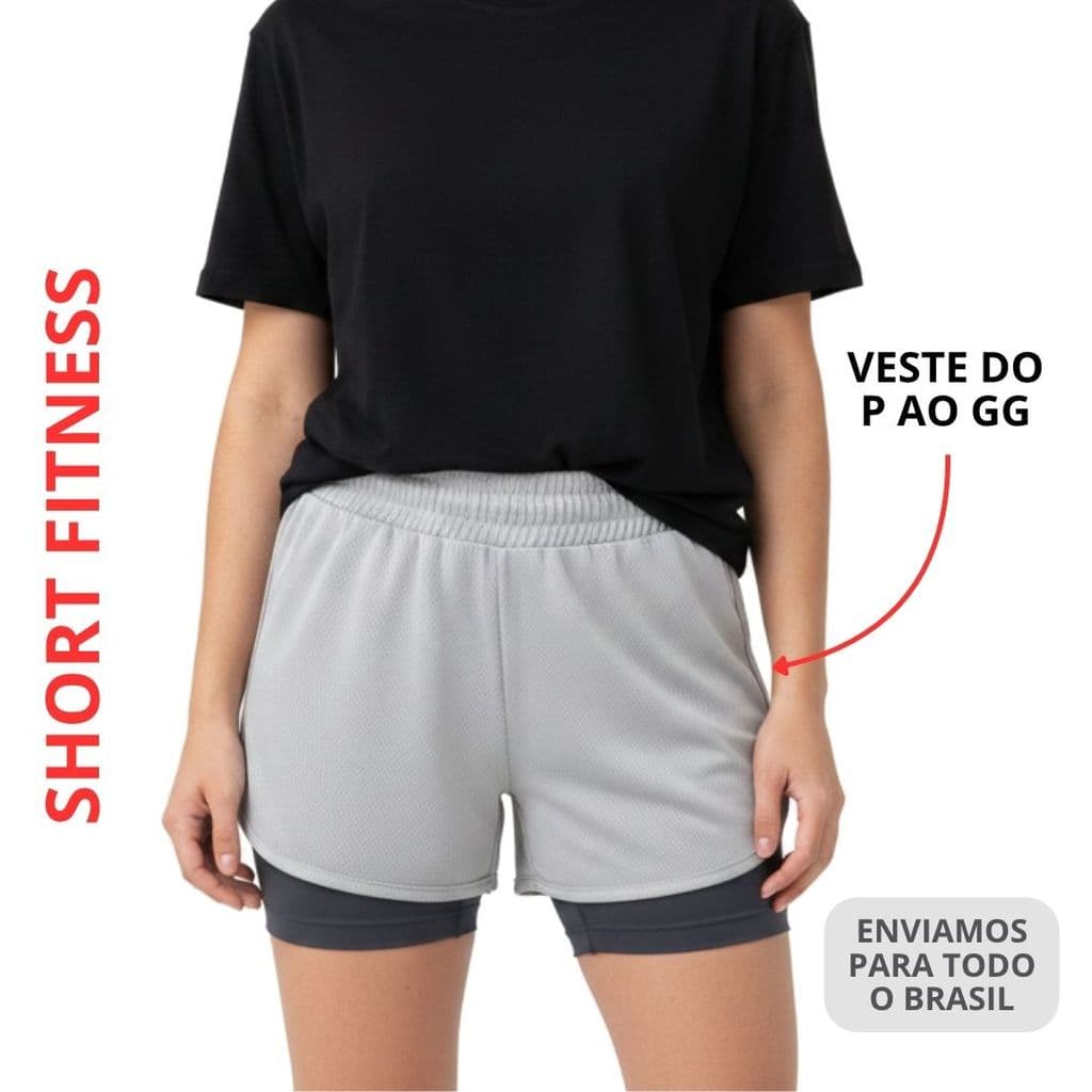 Kit 2 Shorts Femininos Com Bolsos Funcionais Universo Fitness 👑