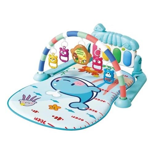 Tapete Atividades Musical Sensorial Piano Interativo Estimulacao Bebes Azul