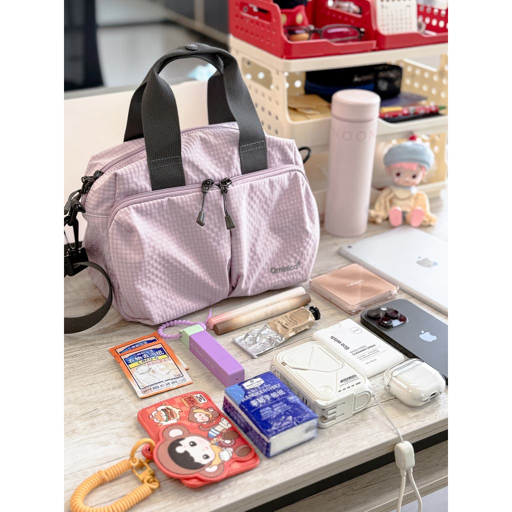 QMINICA bolsa mensageiro de grande capacidade feminina 5L bolso duplo Casual bolsa de viagem leve multifuncional bolsa d