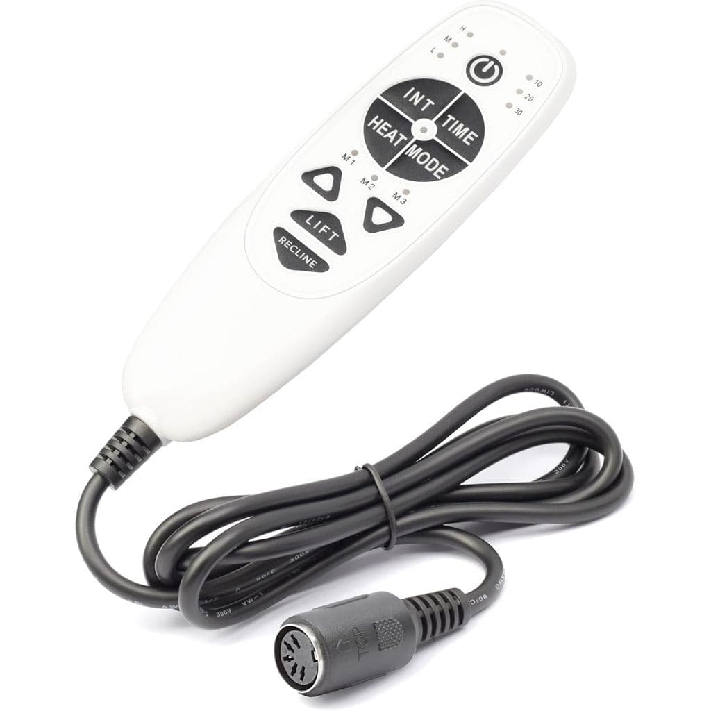 Conector Fêmea de 5 Pinos DN-34A, Controle Remoto para Poltrona Reclinável com 9 Botões para Aquecimento, Vibração e Sub
