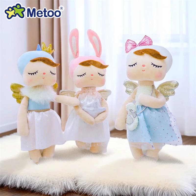 Metoo Angela Princesa Bonecos de pelúcia Anjo Asas , 13 Polegadas, Kawaii Cisne Peluche Coelho Menina Brinquedos De Bebê