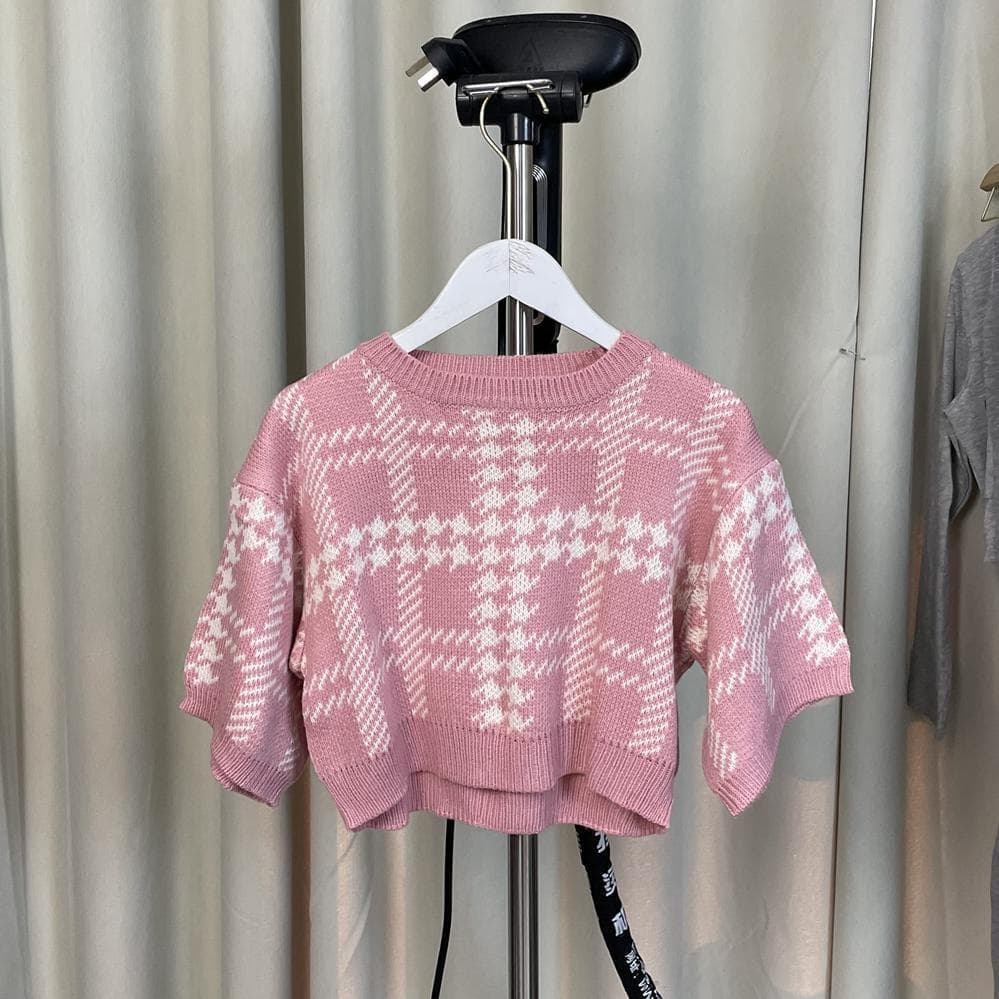 O677 Malhas curtas femininas elegantes e combinadas com novo estilo