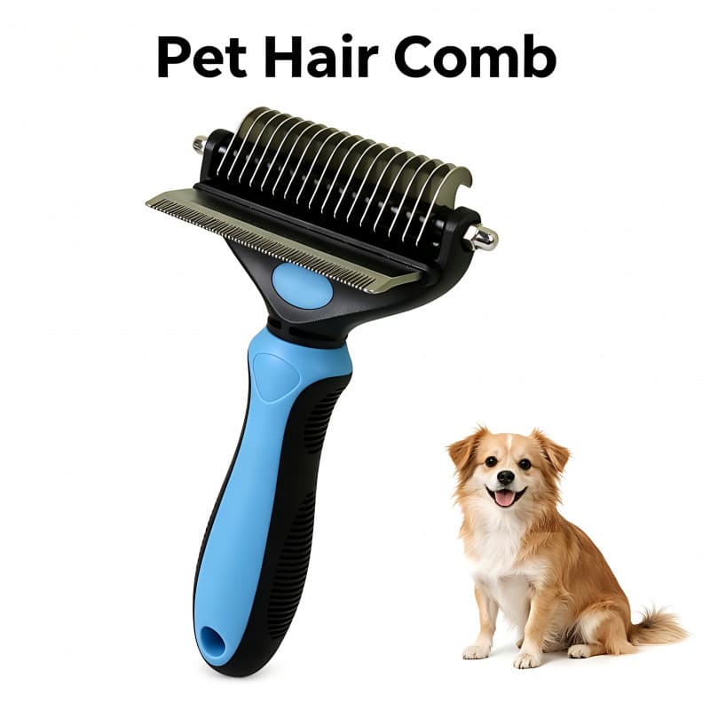 Pente para animais de estimação multifuncional, pente com nó, faca de cabelo, aparador de pelos de cachorro, pente para