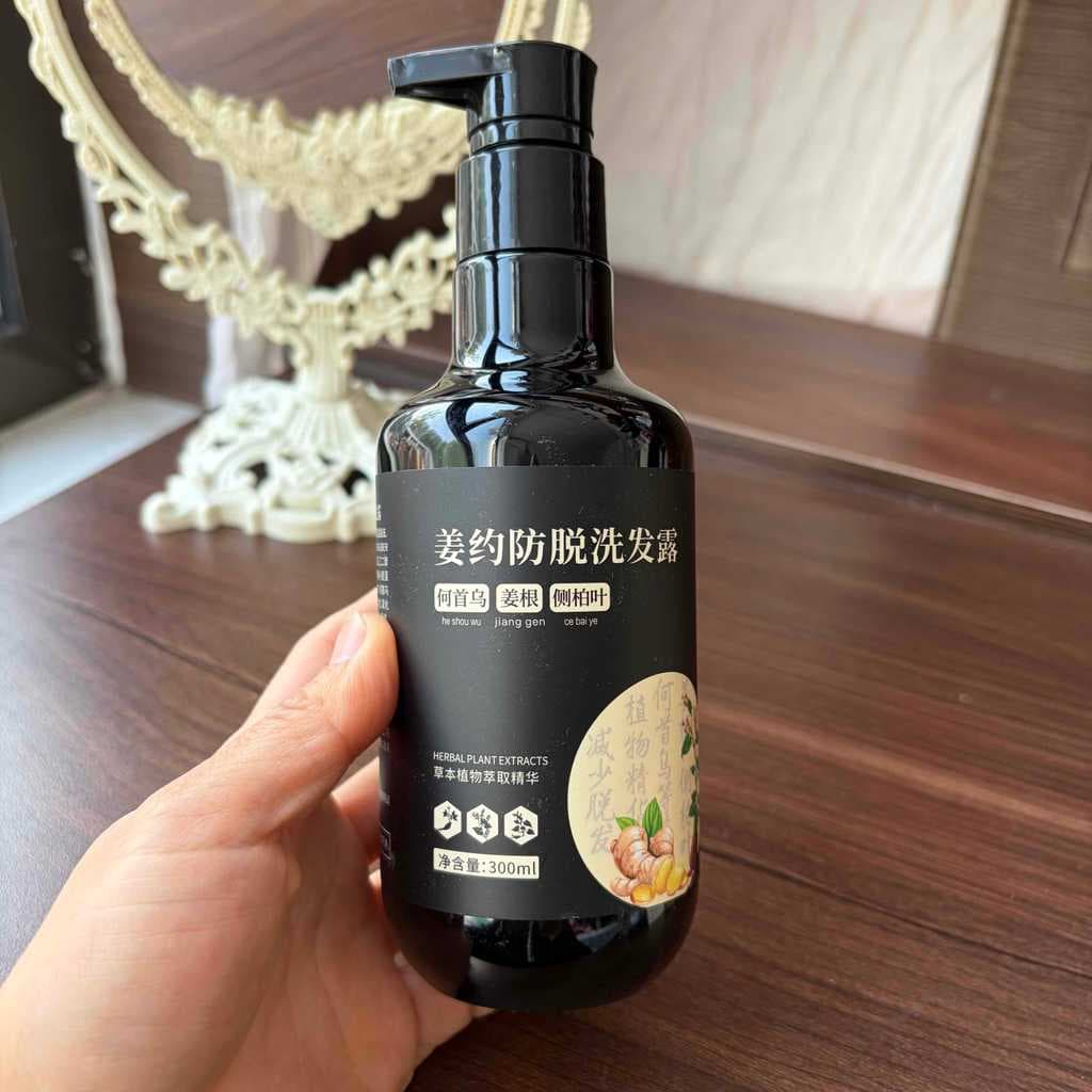 Gengibre sobre shampoo anticaspa 300ml gengibre Polygonum Multiflorum shampoo anticaspa controle de óleo cuidados com o