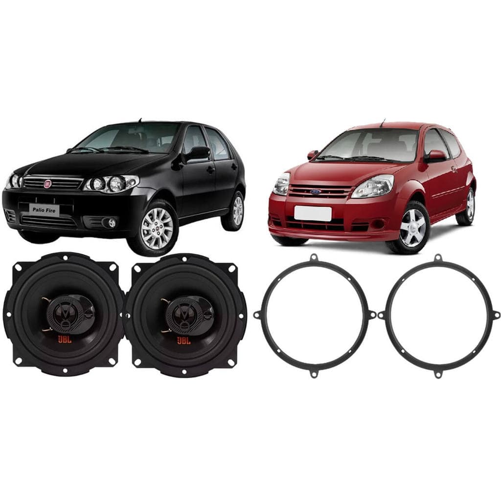Par Alto Falantes Jbl Palio 01 A 11 Ká 08 A 13 Traseiro + Aros