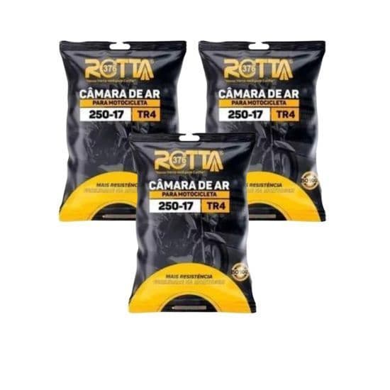 Kit 3 Camara de Ar Dianteira Biz 2.50 - 17  Rotta