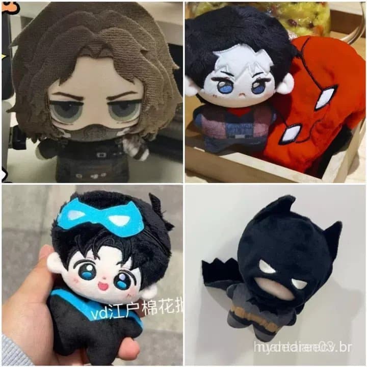 10cm Brinquedo de Pelúcia Bucky Barnes Superstar Lobo Branco Adequado para Coleção de Fãs Presente de Aniversário para D
