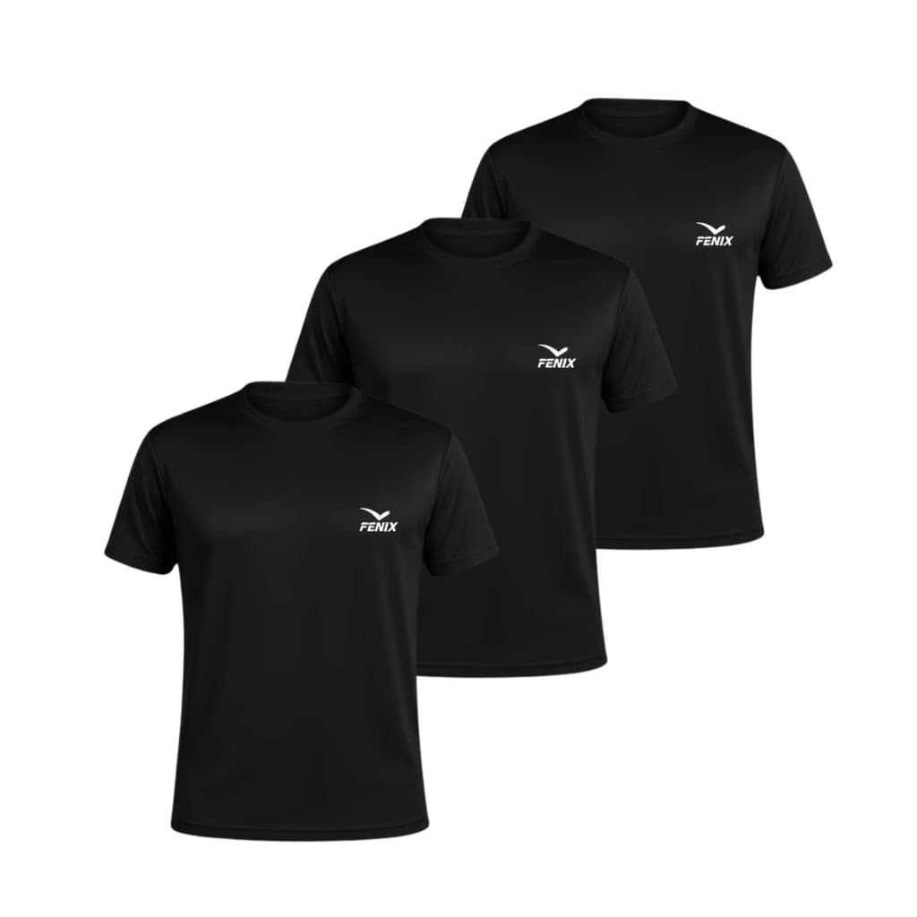 Kit com 3 Camisetas Dry Fit Masculina - Casual - Treino - Academia - Esportes - Exercícios - Corrida