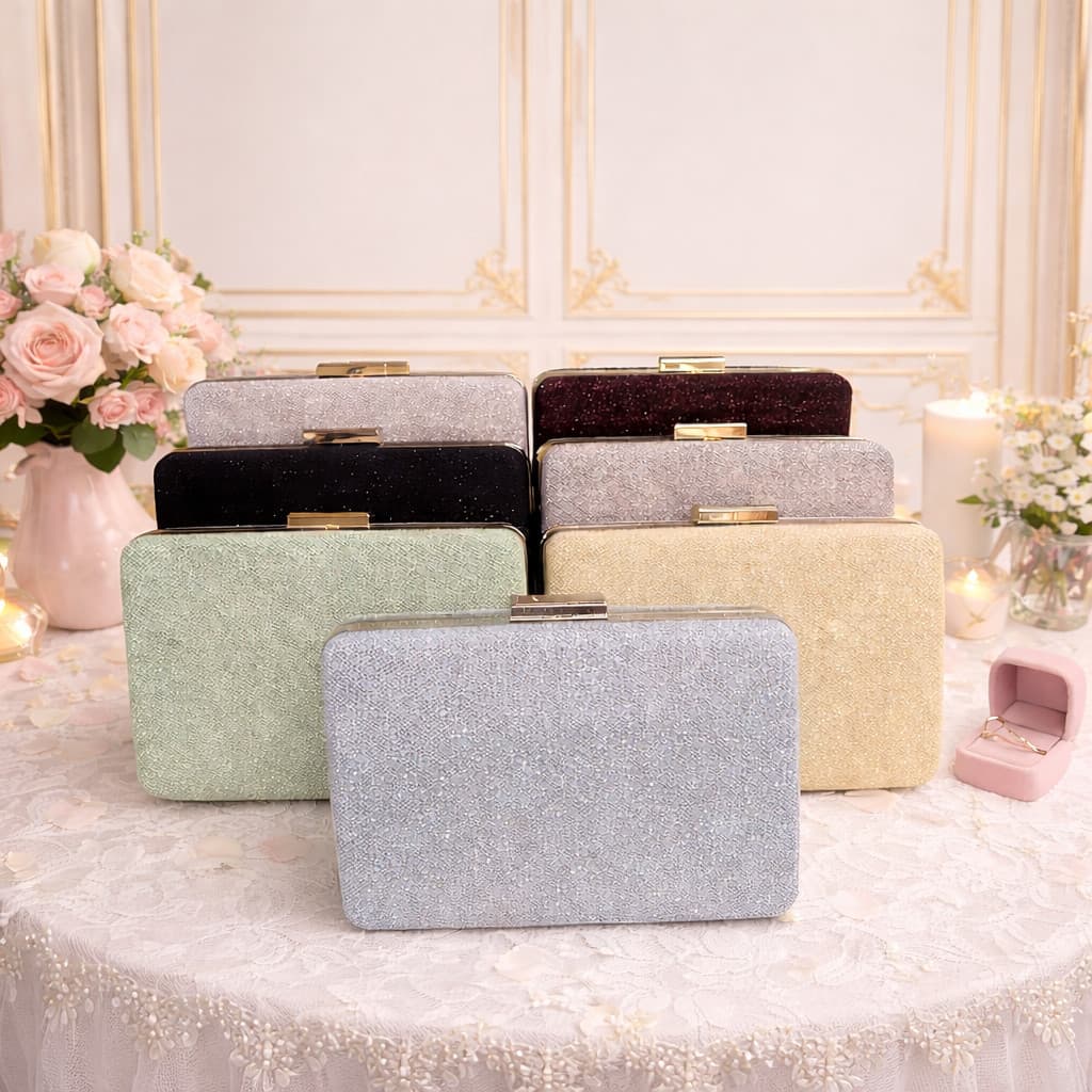 Bolsa Clutch de Festa Feminina Brilhante Luxo – Carteira Elegante para Casamento, Madrinha, Formatura e Eventos