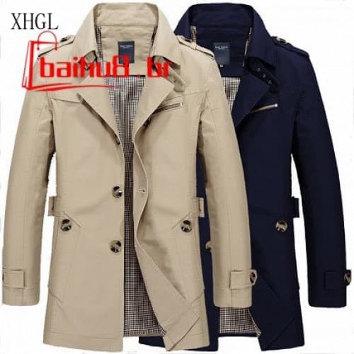 Casaco de Inverno Masculino Premium de Comprimento Médio, Sobretudo Casual Confortável com Fecho de Botões Completos A32