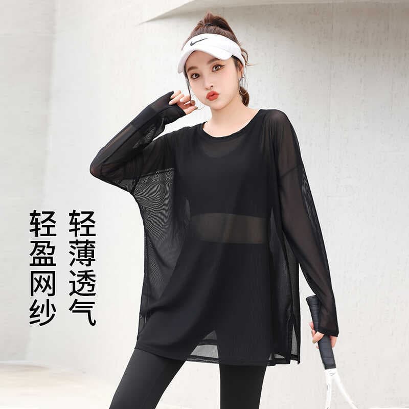 Roupas de Yoga femininas de secagem rápida malha respirável blusa de Fitness ao ar livre protetor solar camisa profissio