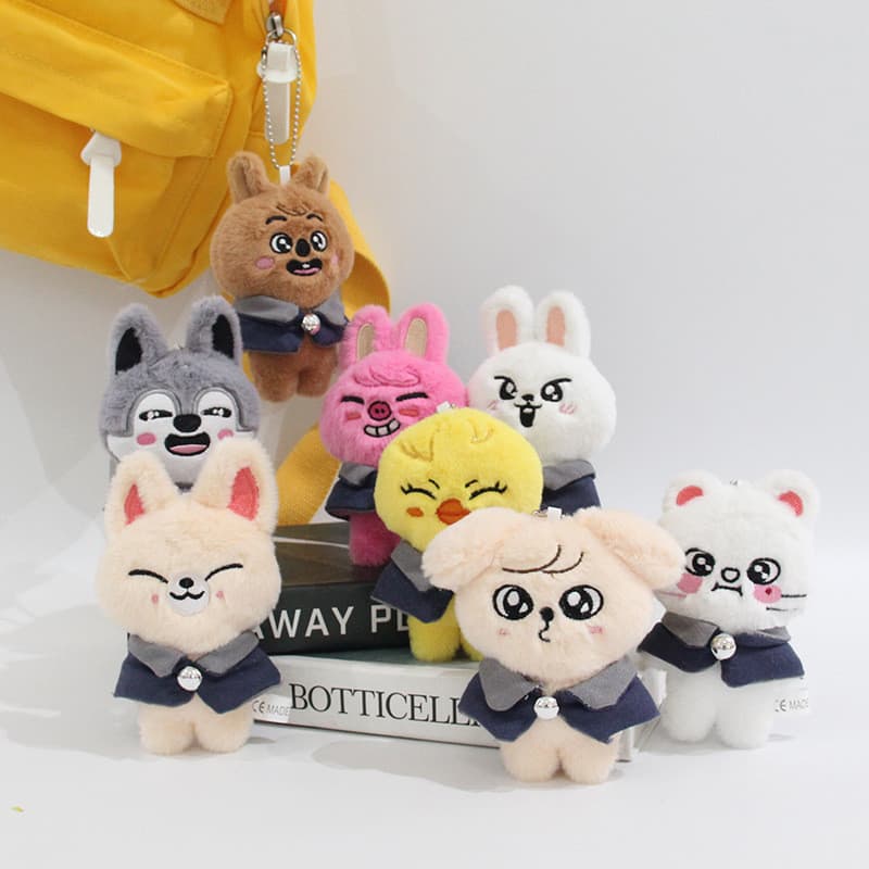 Kpop Stray Kids Escola Mágica Boneca De Pelúcia SKZOO Lobo CHAN DWAEKKI BBOKARI HAN LEEBIT JINIRET Crianças Chaveiro Fãs