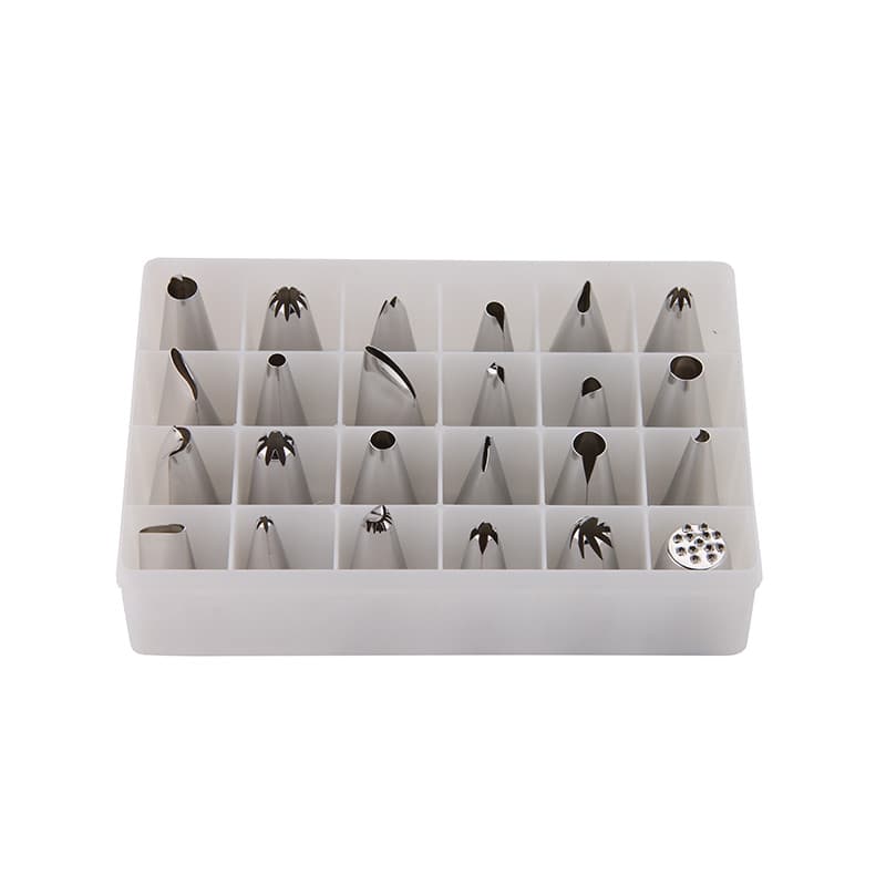 Ferramenta de decoração 24 cabeças de aço inoxidável conjunto de bico de decoração biscoito bolo creme decoração disposi