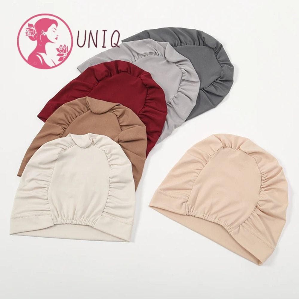 UNIQ Muçulmano Hijab Bonés , Boné Elástico De Moda Premium , Capuz De Cabeça Feminino Algodão Fechado Underscarf
