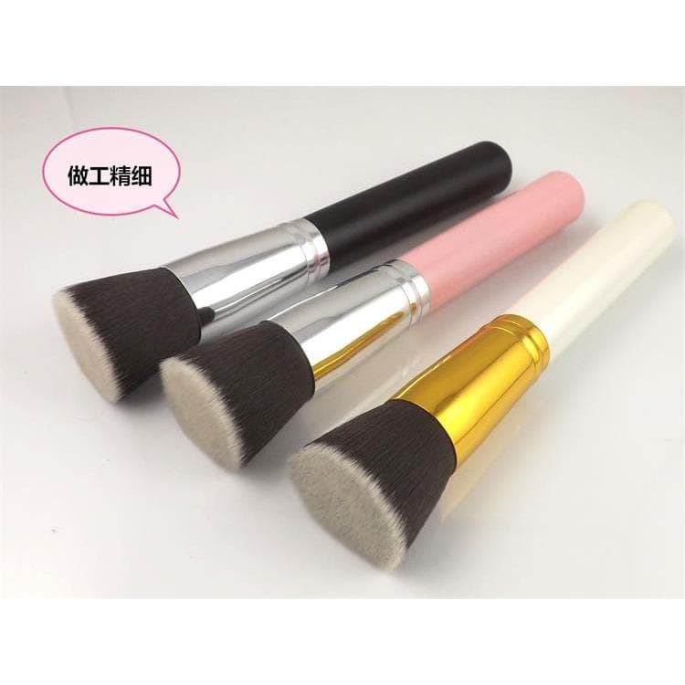 Beijinmei Pincel de base impecável Pincel plano BB Creme Pincel de base líquida Pó solto Contorno Blush Pincel de maquia
