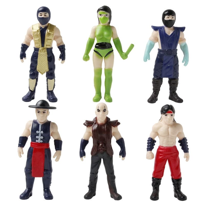 6 Pçs/Set 10cm Mortal Kombat Jogo Personagem Liu Kang Sub-Zero Escorpião Raiden Sonya Lâmina Ninja PVC Action Figure Mod