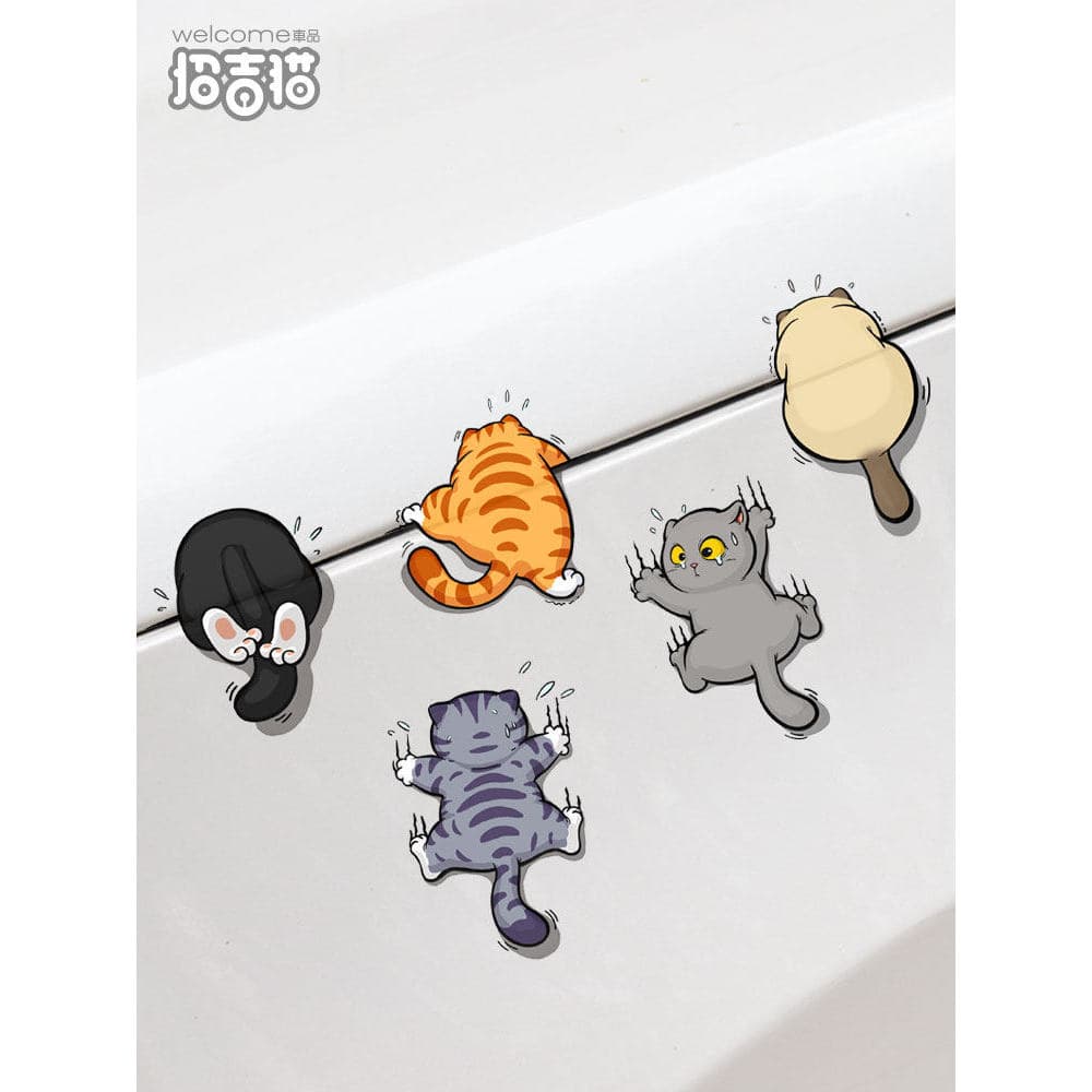 [V-KOL] Adesivos de carro de gato da sorte exclusivos criativos engraçados adesivos de carro de gato adesivos decorativo