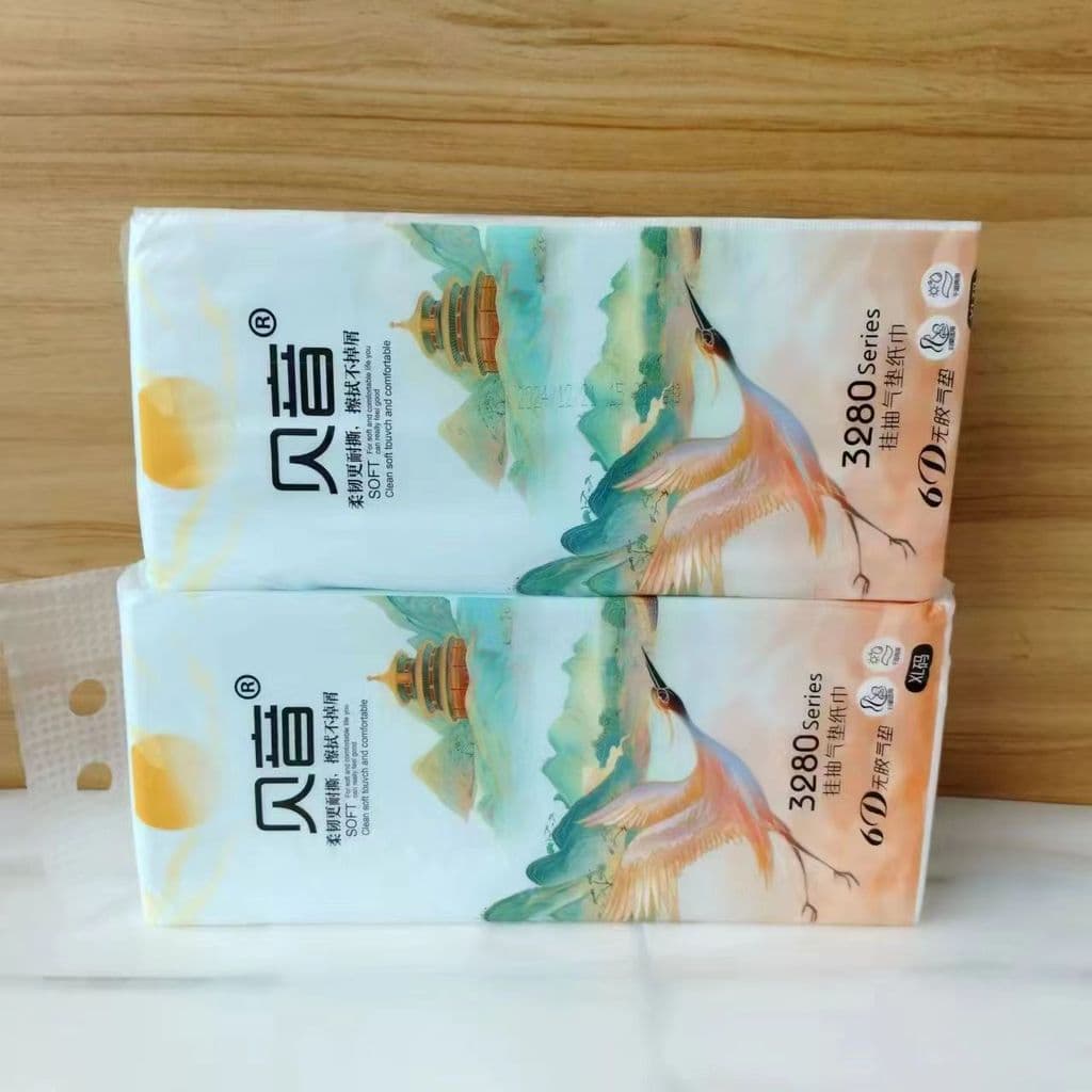 Beiyin Papel pendurado Papel de papel 1600 folhas Papel inferior Papel pendurado Pintura de paisagem Papel higiênico Pap