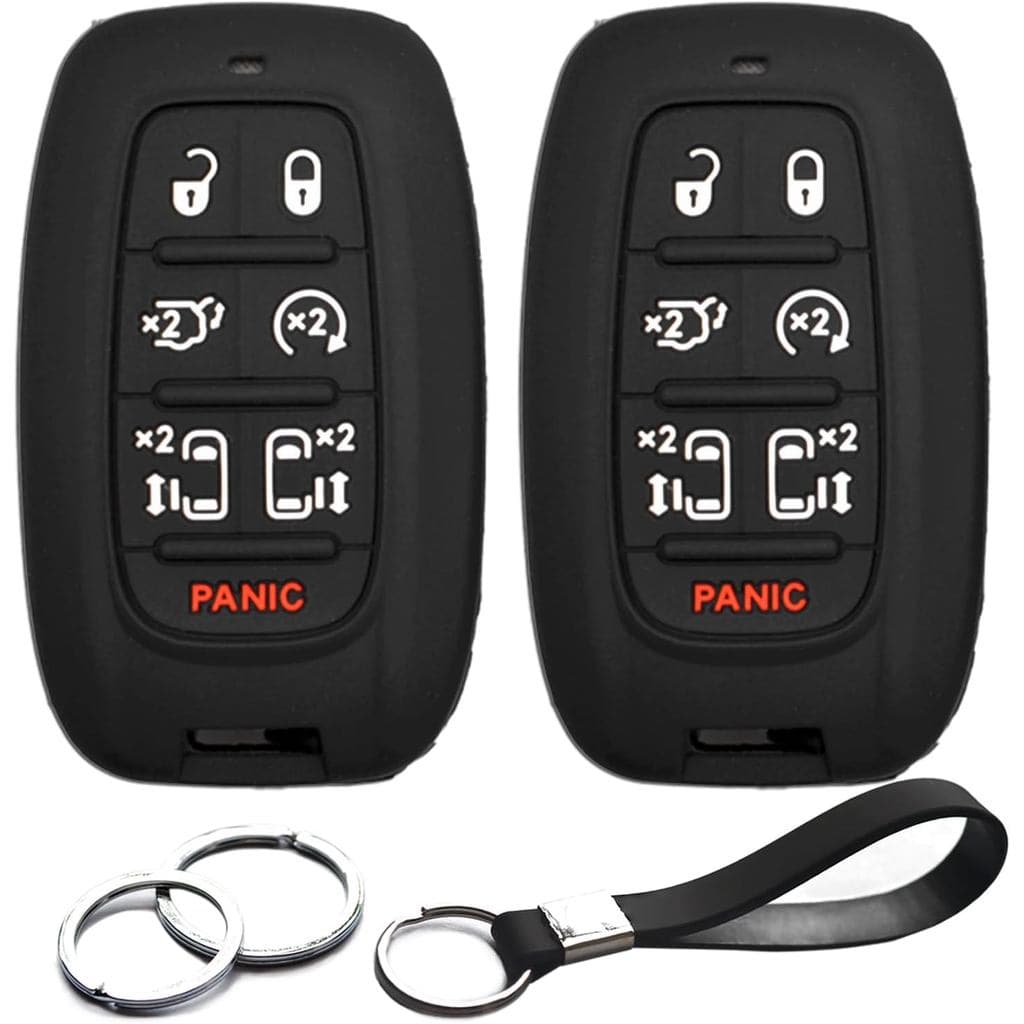 2 peças compatíveis com Chrysler Voyager Pacifica, capa protetora para chave inteligente de 7 botões, protetor de chavei