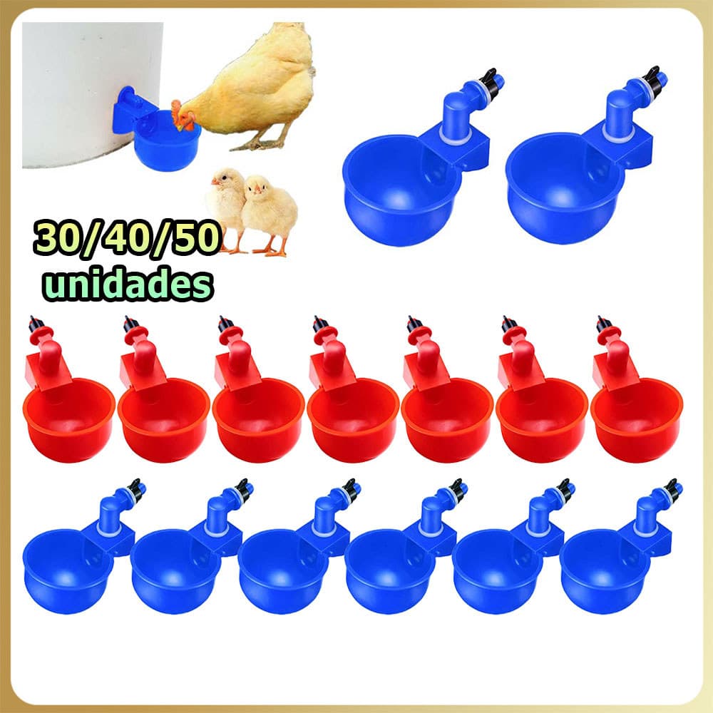 Kit 30/40/50 Bebedouro para aves bebedouro automático para galinhas bebedouro para aves fácil de instalar
