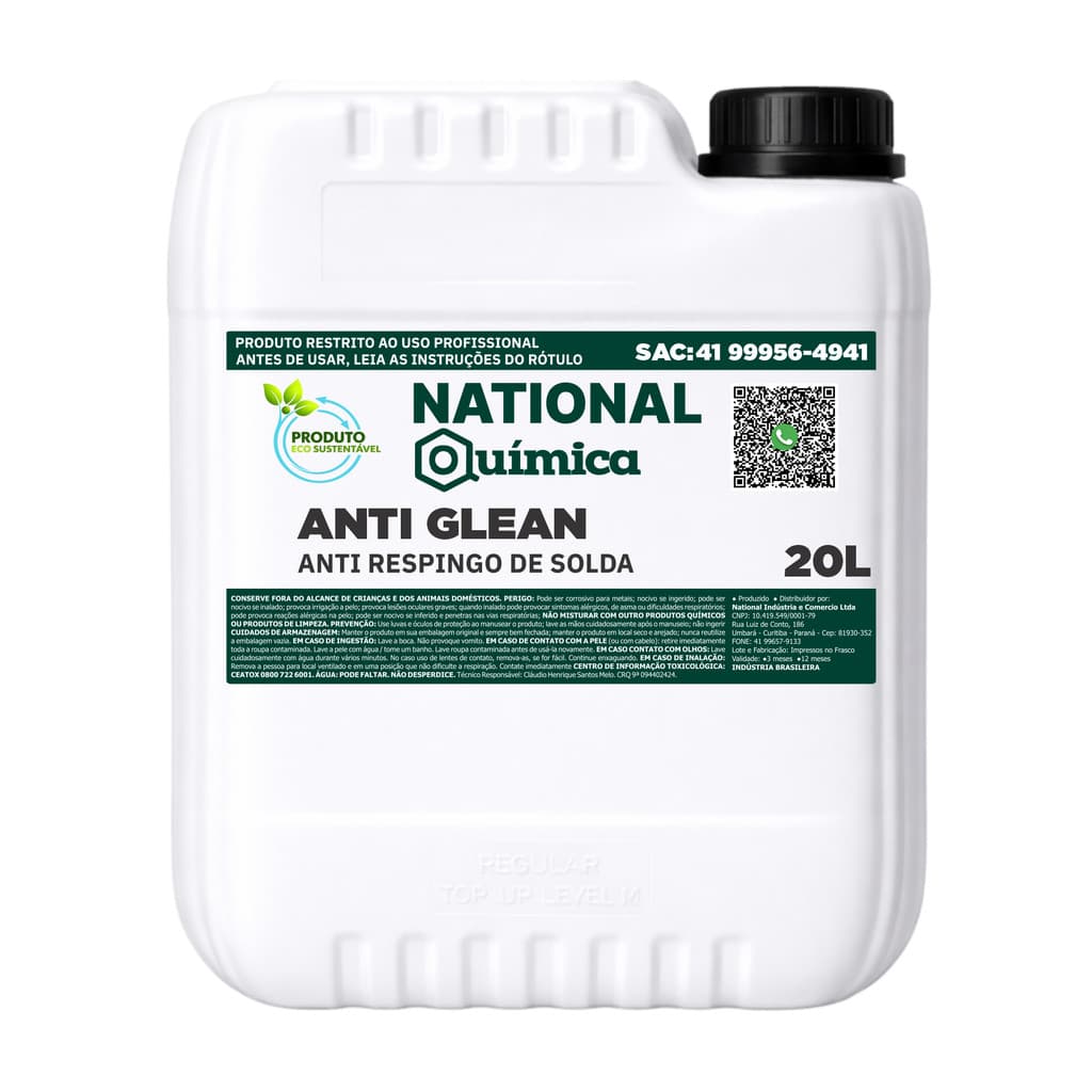 Anti Respingo De Solda 20 L Anti Glean National Química