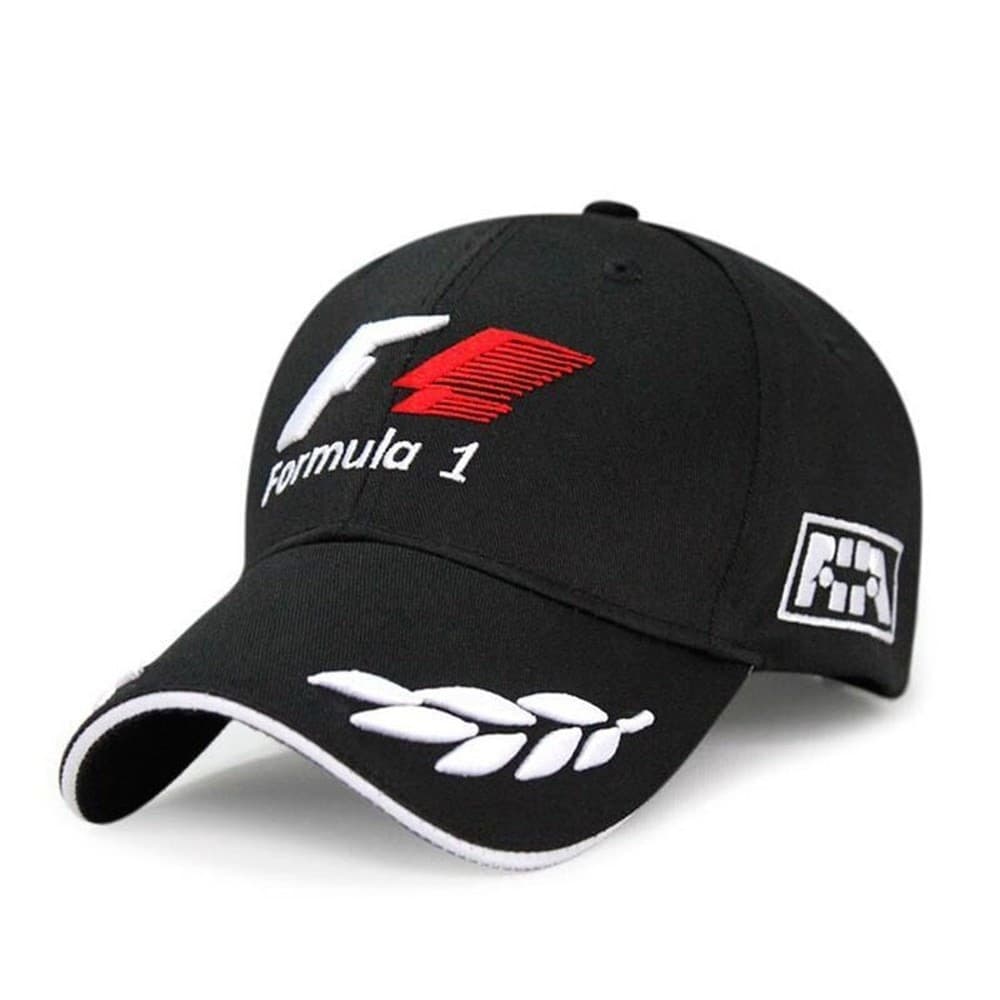 Esportes ao Ar Livre Corrida de F1 Masculina # Boné de Beisebol com Estampa de Letras e Bordado, Aba Longa, Boné de Sol