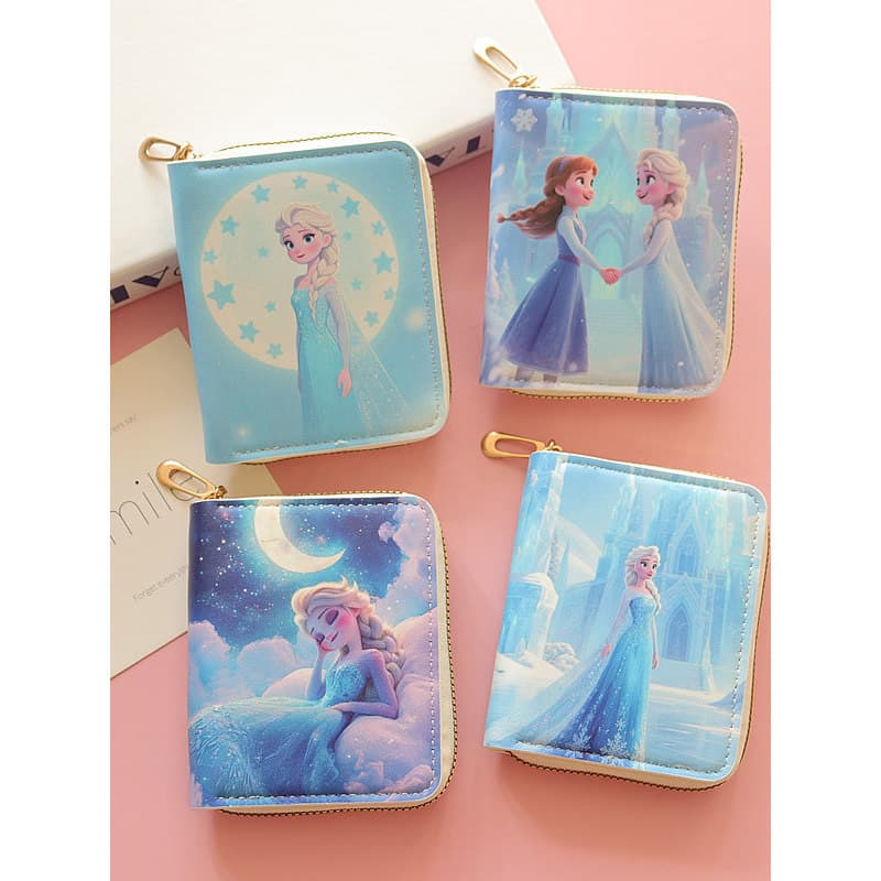 carteira feminina carteira femenina carteira feminina pequena Crianças bolsa de moedas bonito princesa meninas curto zíp