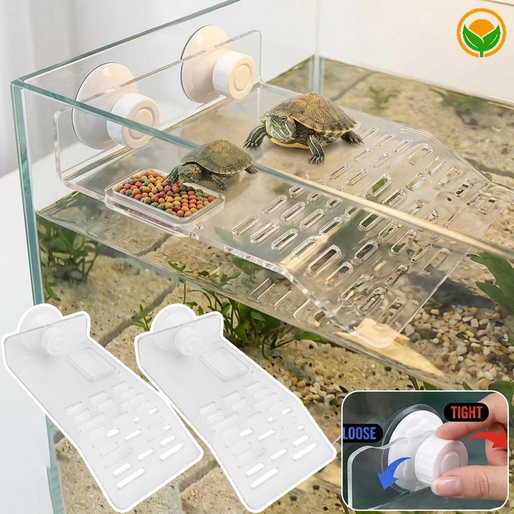 Plataforma De Banho De Sol Para Tartaruga De Aquário , Vários Tamanhos , Ventosa Forte , Rampa Tanque De Peixes , Respir