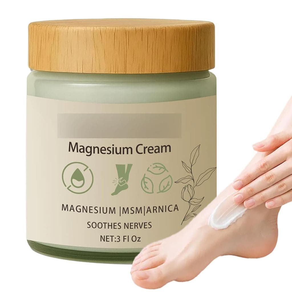 Creme de Magnésio Total Relief, creme de magnésio suave e hidratante, conforto diário, rapidamente absorvido pelos joelh