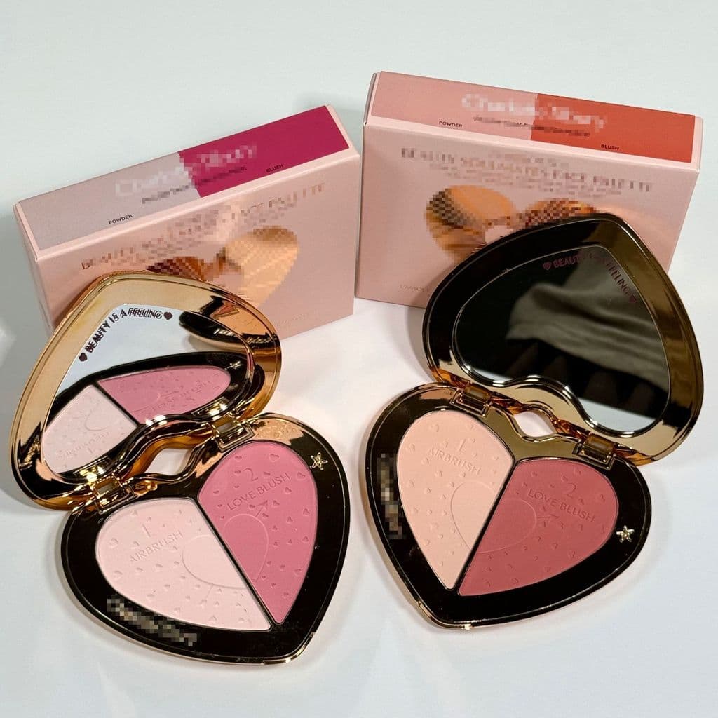 CharlotteTilbury Love Caixa De Pedras Preciosas Para Blush CT De Duas Cores # PINK PEACH