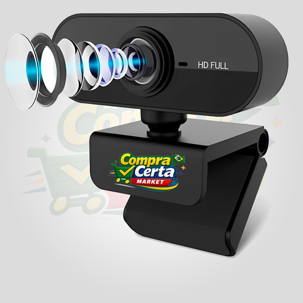 Hd Full 1080P Câmera Webcam Para Computador Visão 360º PREMIUM