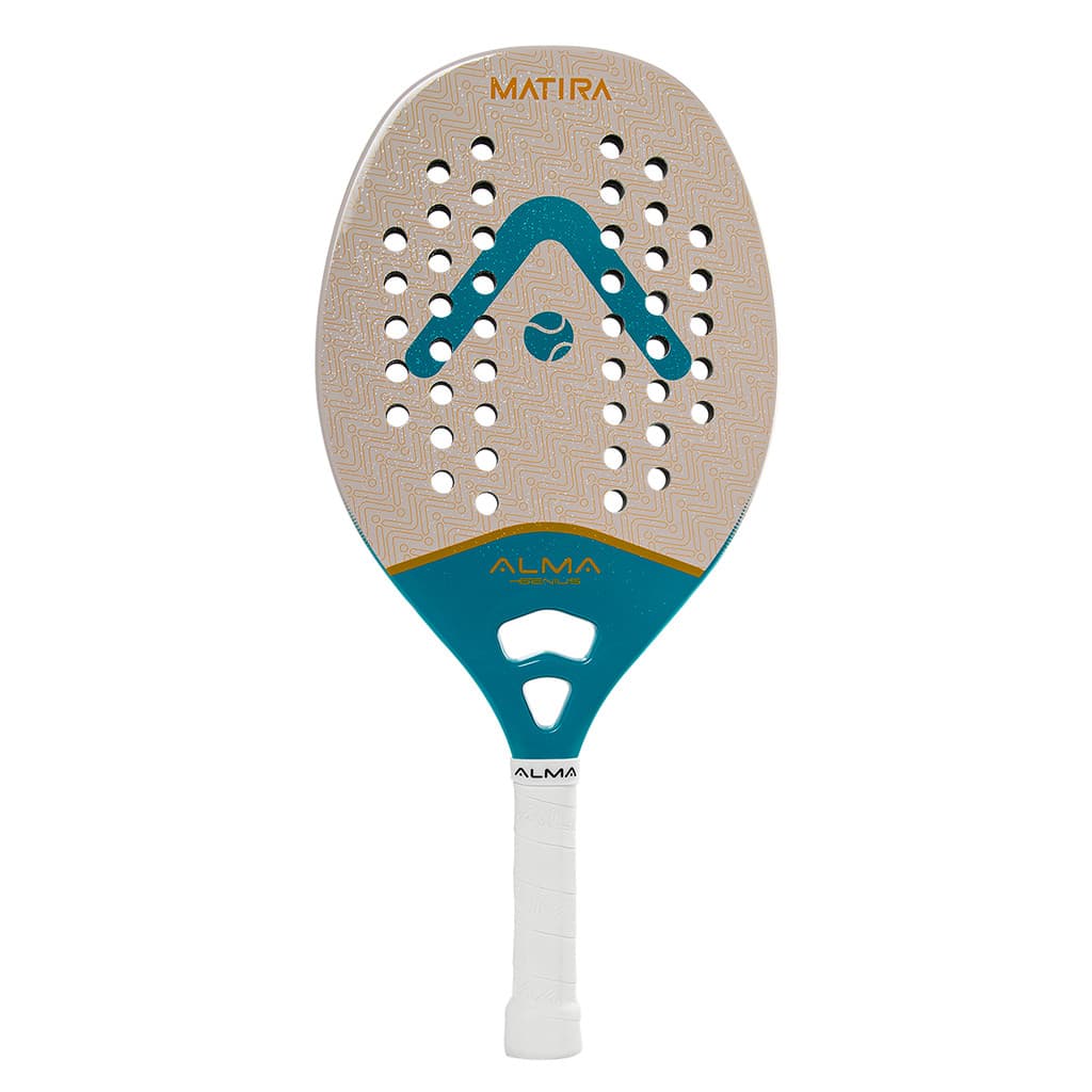 Raquete Beach Tennis Matira 1K Offwhite Verde Alma Genius