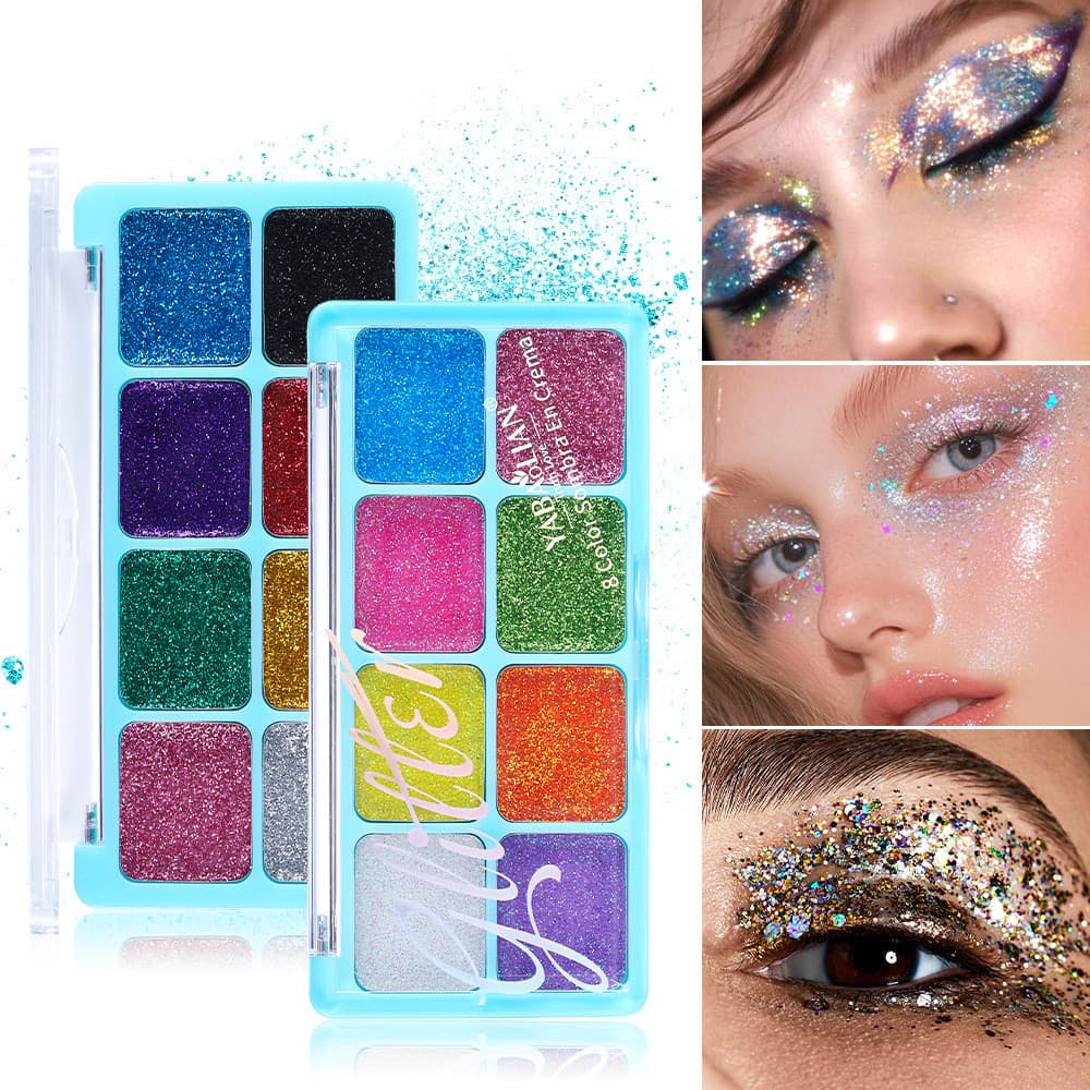 Gel lantejoulas sombra Cross-Border maquiagem venda quente BAOLISHI lantejoulas gel paleta multicolorido beleza gel somb