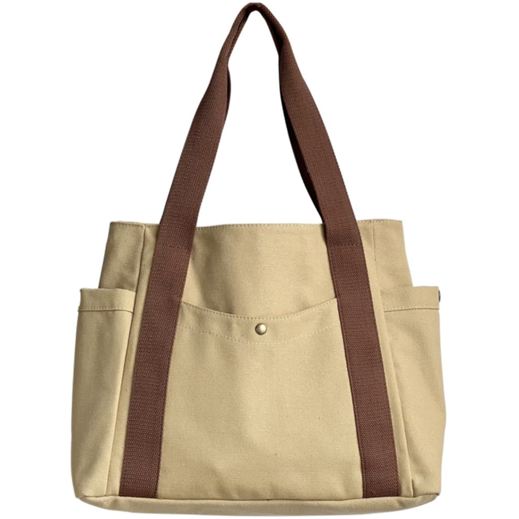 Design Original estilo japonês zíper Commuter engrossado lona sacola Casual All-Match estudante literário de um ombro po
