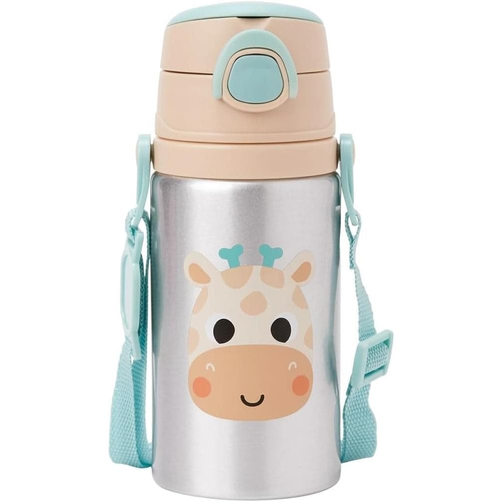 Garrafinha De Aluminio Com Canudo Buba Zoo Girafa