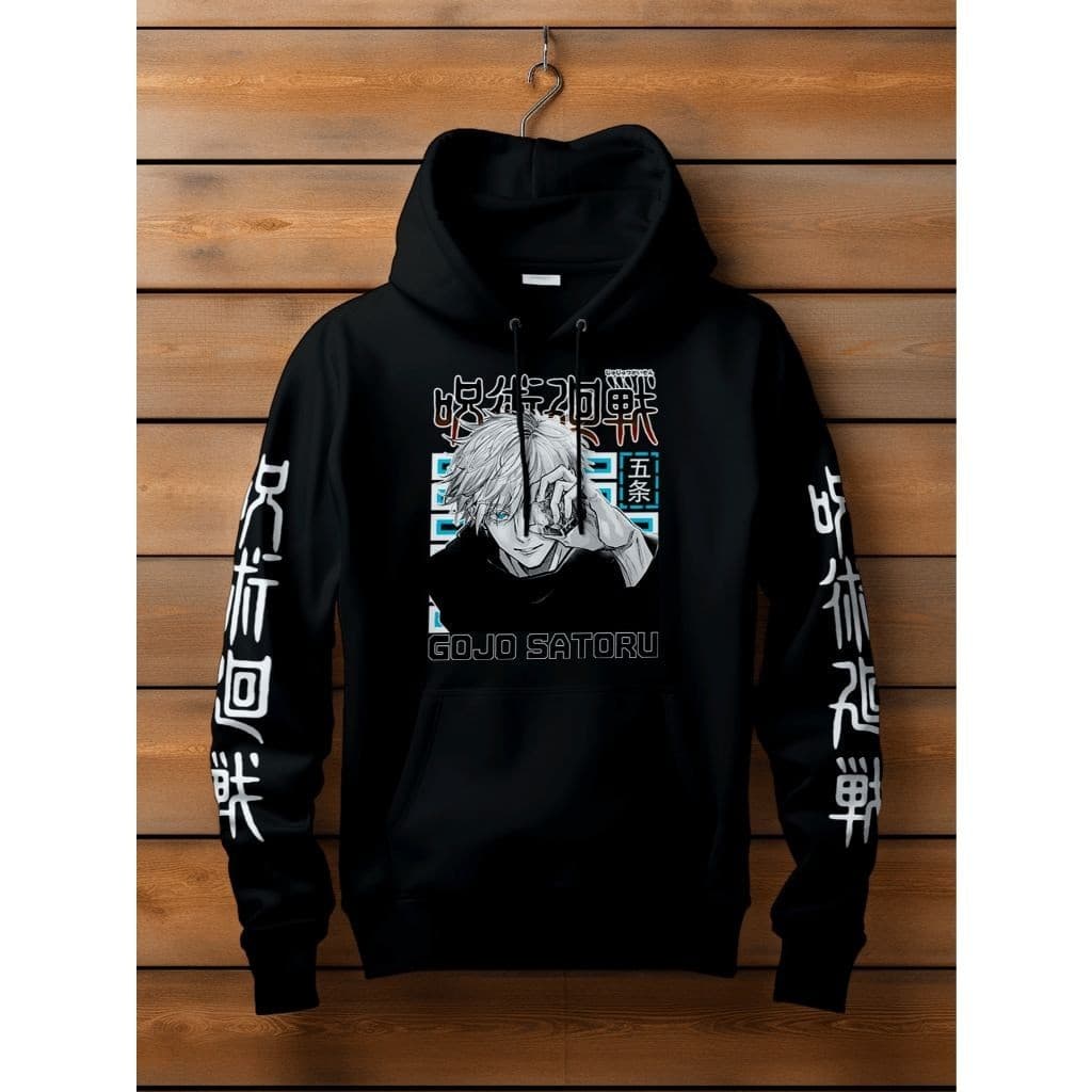 Moletom Canguru Jujutsu Kai Gojo Satoru Blusa de Frio Flanelada Streetwear Envio Rapido