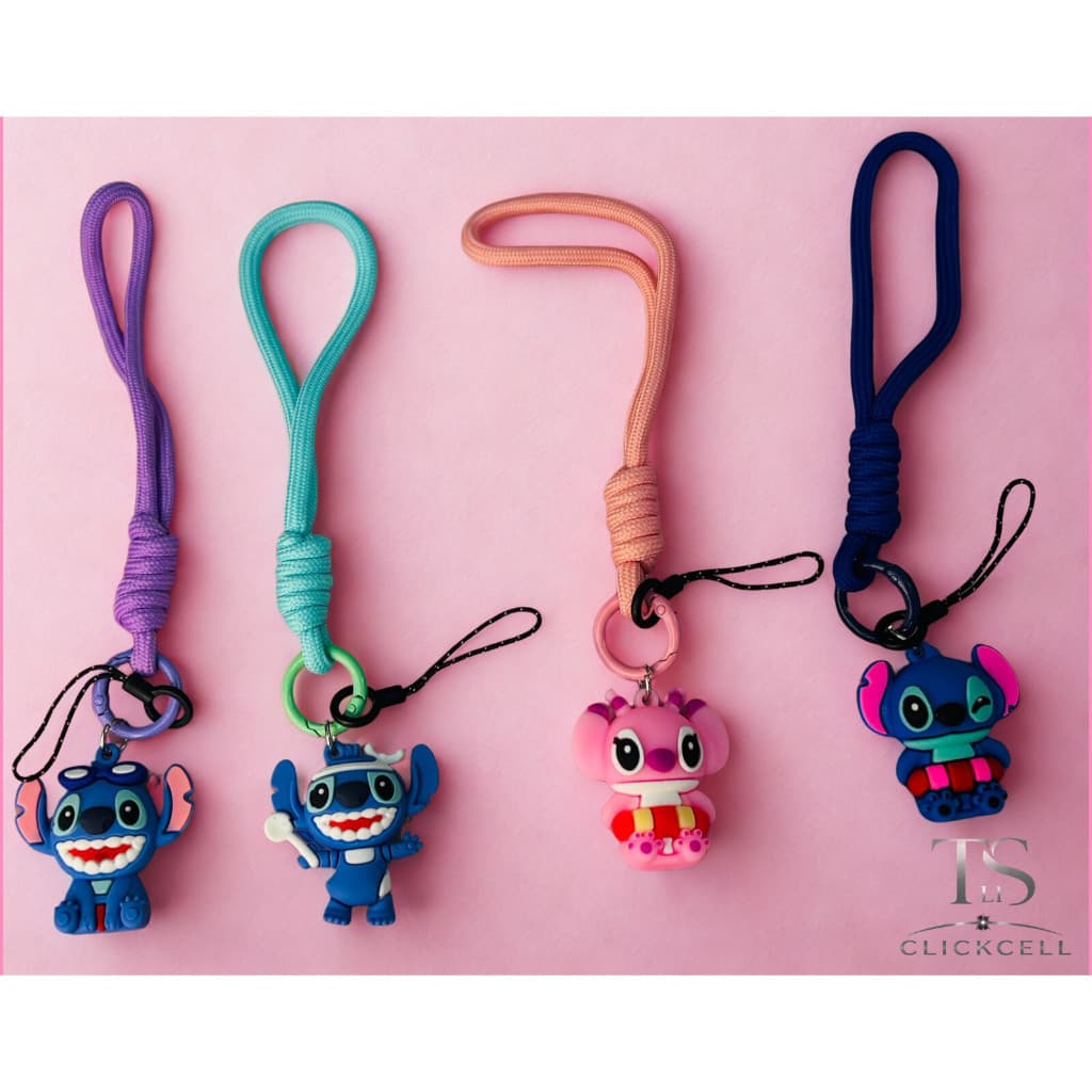 ✨ Pingente de Celular Stitch com Alça de Mão | Chaveiro Fofo para Celular, Bolsa e Mochila📦