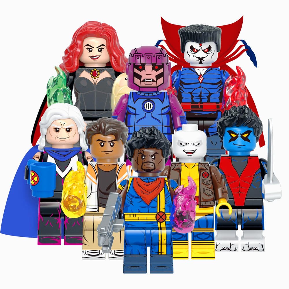 G0167 X-men Sunspot Magneto Morph Nightcrawler Madelyne Bishop Sentinel Bloco De Construção Figuras Brinquedos Infantis