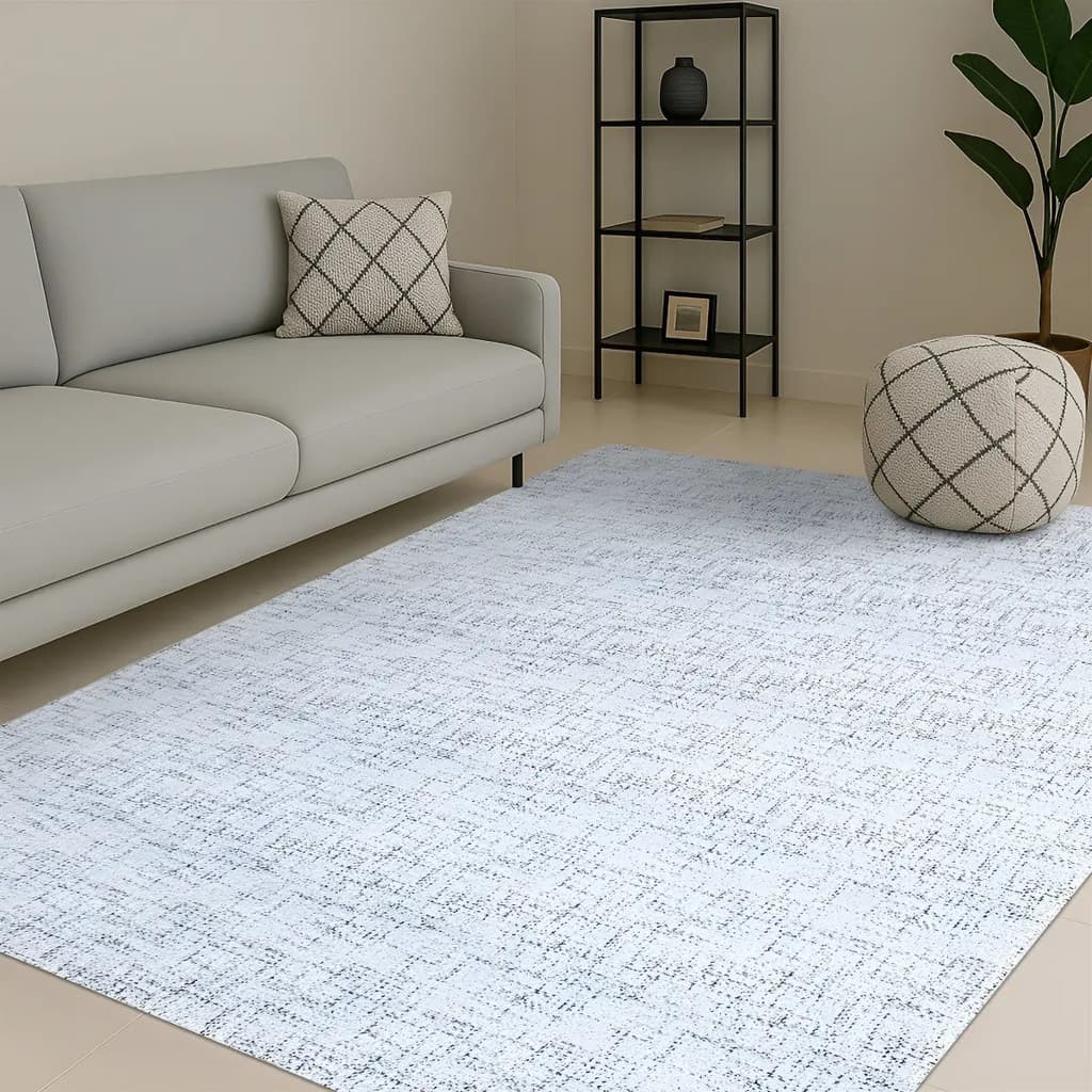Tapete Sala Decorativo Quarto 2,00x2,50 Antiderrapante Promo Comprimento 2.5 m Cor Cinza Mescla Largura 2 m