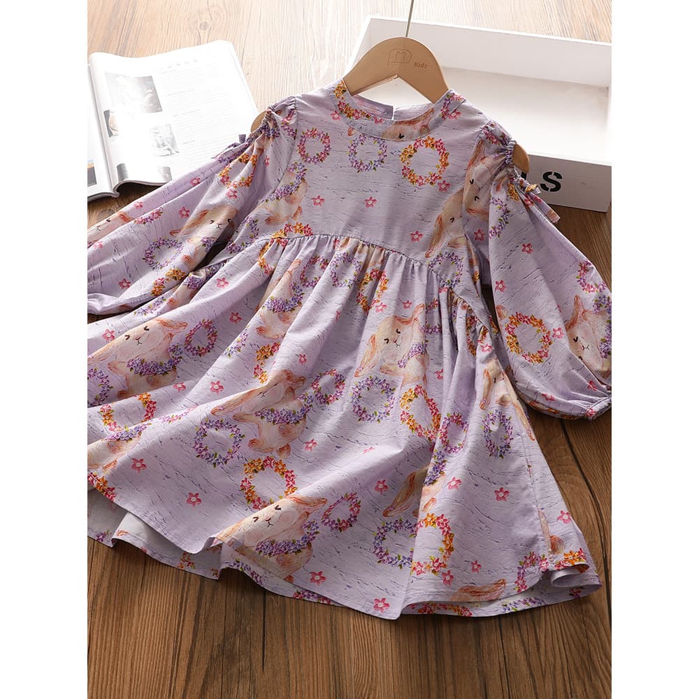 Estilo ocidental sem alças ~ meninas vestido de manga comprida primavera verão novo estilo roupas infantis médio grande