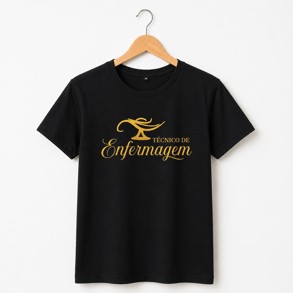 Camiseta Técnico em Enfermagem Camisa Blusa 100% algodão