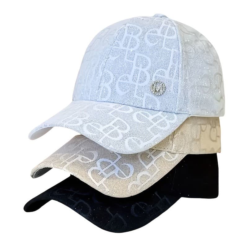 Boné de Beisebol Leve para Mulheres, Ajustável, com Logo Brilhante Baimei, Boné Respirável para Primavera/Verão, Casual