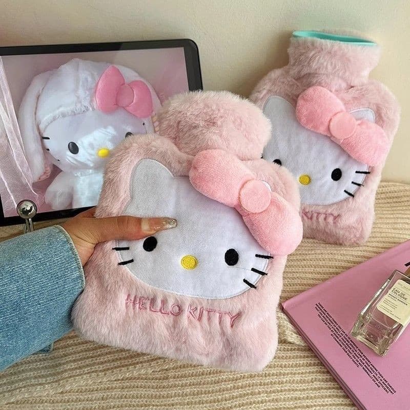 Bolsa de Água Quente de Pelúcia Hello Kitty Grande para Aquecer as Mãos